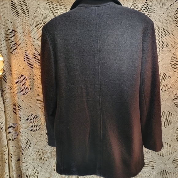 Andrea pea coat size 12, charcoal gray winter wool front buttons coat - Picture 9 of 15